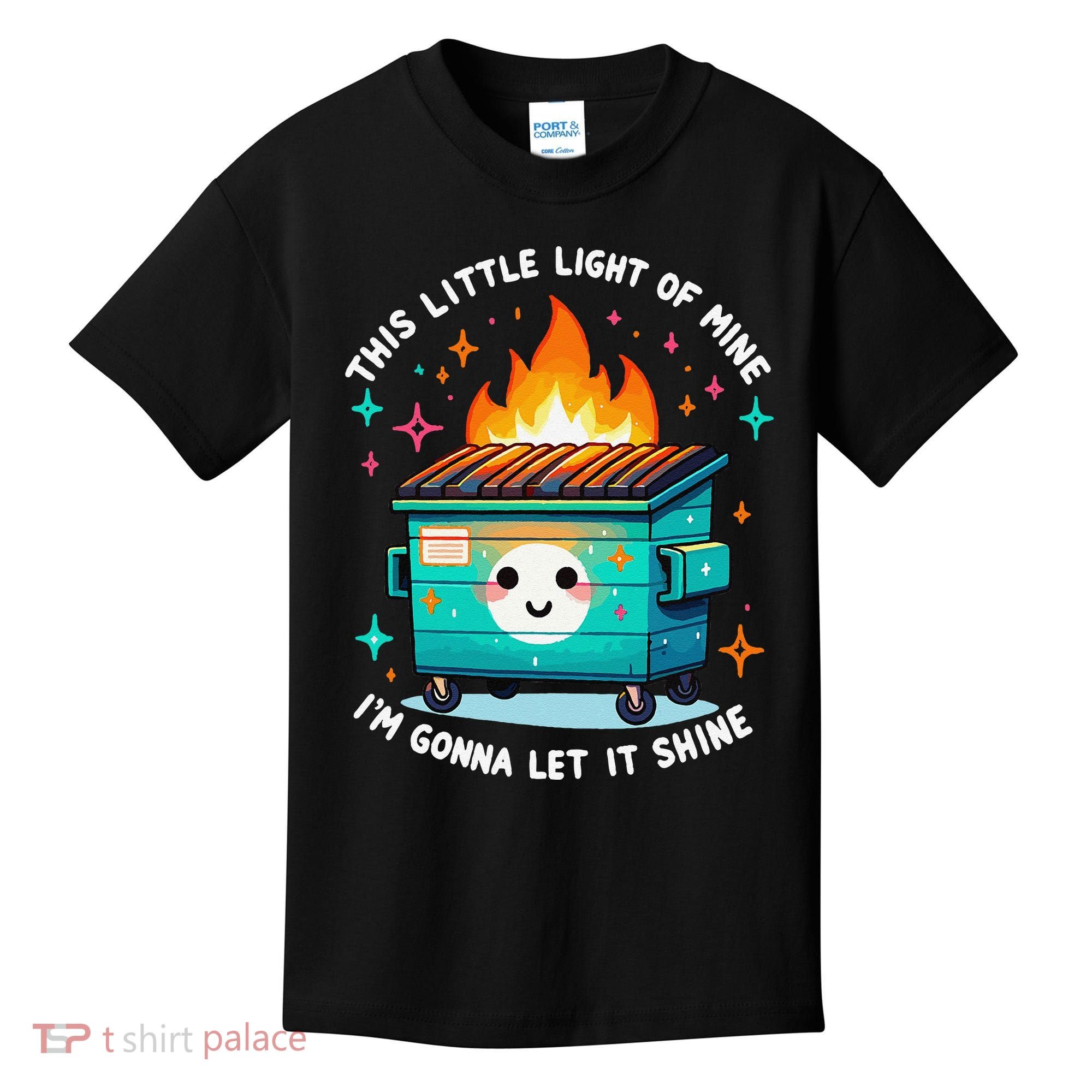 Dumpster Fire Light IM Gonna Let It Shine Halloween Kids T-Shirt