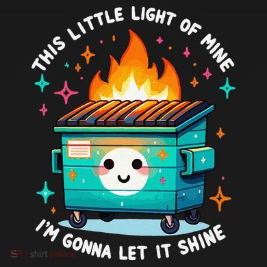 Dumpster Fire Light IM Gonna Let It Shine Halloween Kids Tie-Dye T-Shirt
