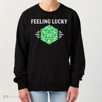 Dungeon Feeling Lucky Rpg D20 20 Sided Dice Gaming Nerdy Gift Women's Sweatshirt thumb 0