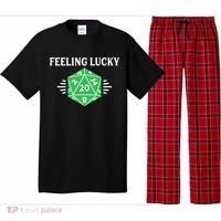 Dungeon Feeling Lucky Rpg D20 20 Sided Dice Gaming Nerdy Gift Pajama Set thumb 0