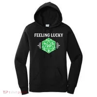 Dungeon Feeling Lucky Rpg D20 20 Sided Dice Gaming Nerdy Gift Women's Hoodie thumb 0