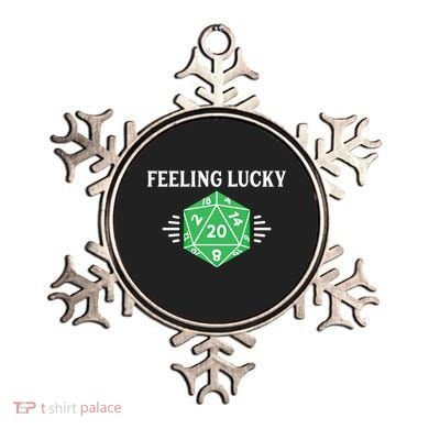 Dungeon Feeling Lucky Rpg D20 20 Sided Dice Gaming Nerdy Gift Ornament