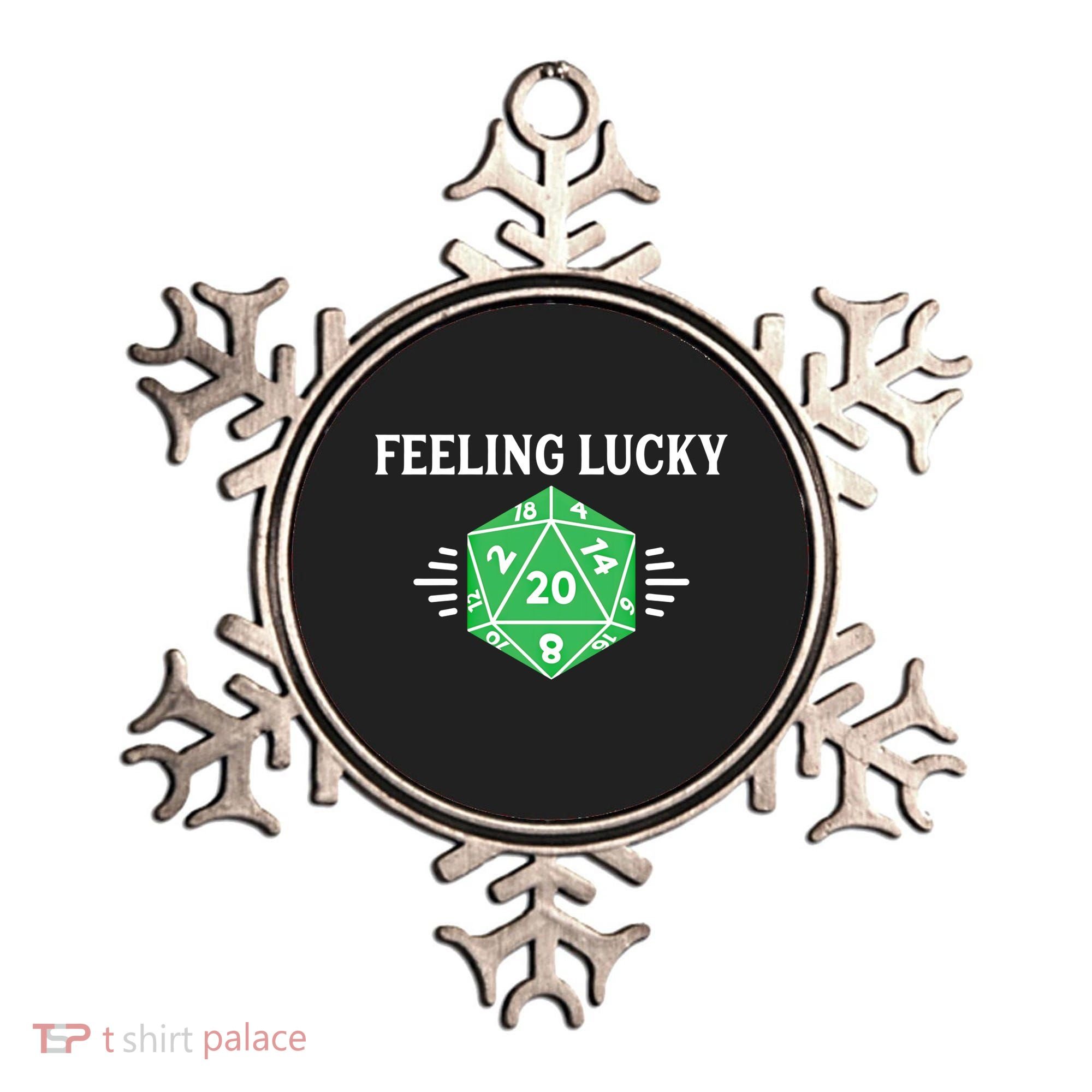 Dungeon Feeling Lucky Rpg D20 20 Sided Dice Gaming Nerdy Gift Ornament