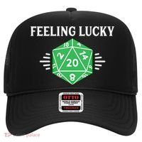 Dungeon Feeling Lucky Rpg D20 20 Sided Dice Gaming Nerdy Gift Hat thumb 0