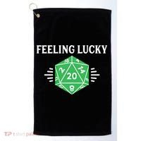 Dungeon Feeling Lucky Rpg D20 20 Sided Dice Gaming Nerdy Gift Golf Towel thumb 0