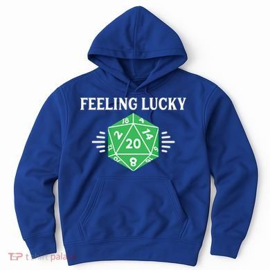 Dungeon Feeling Lucky Rpg D20 20 Sided Dice Gaming Nerdy Gift Hoodie