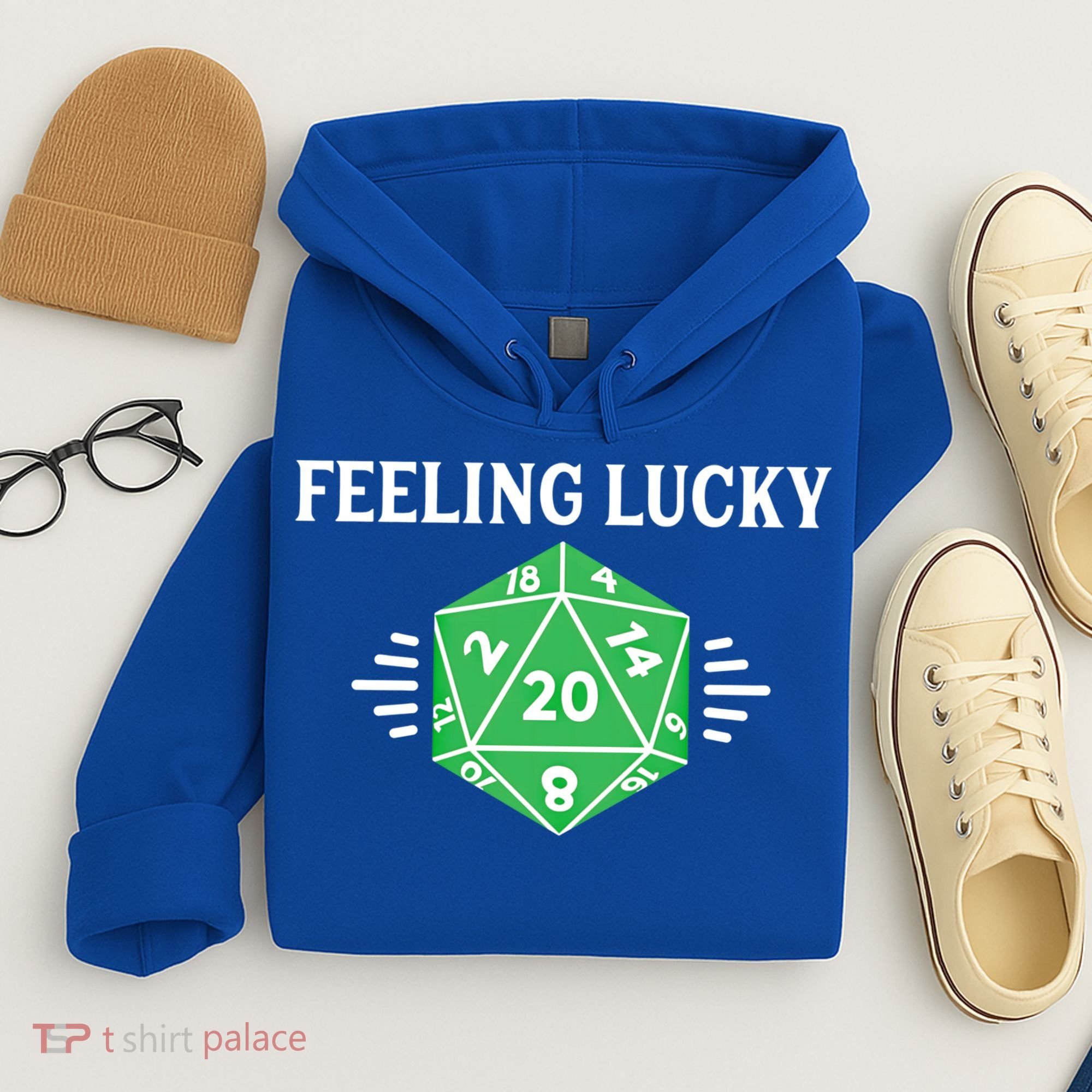 Dungeon Feeling Lucky Rpg D20 20 Sided Dice Gaming Nerdy Gift Hoodie