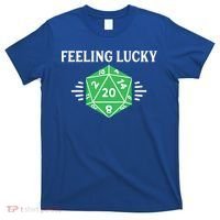 Dungeon Feeling Lucky Rpg D20 20 Sided Dice Gaming Nerdy Gift T-Shirt thumb 0