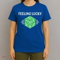 Dungeon Feeling Lucky Rpg D20 20 Sided Dice Gaming Nerdy Gift T-Shirt thumb 4