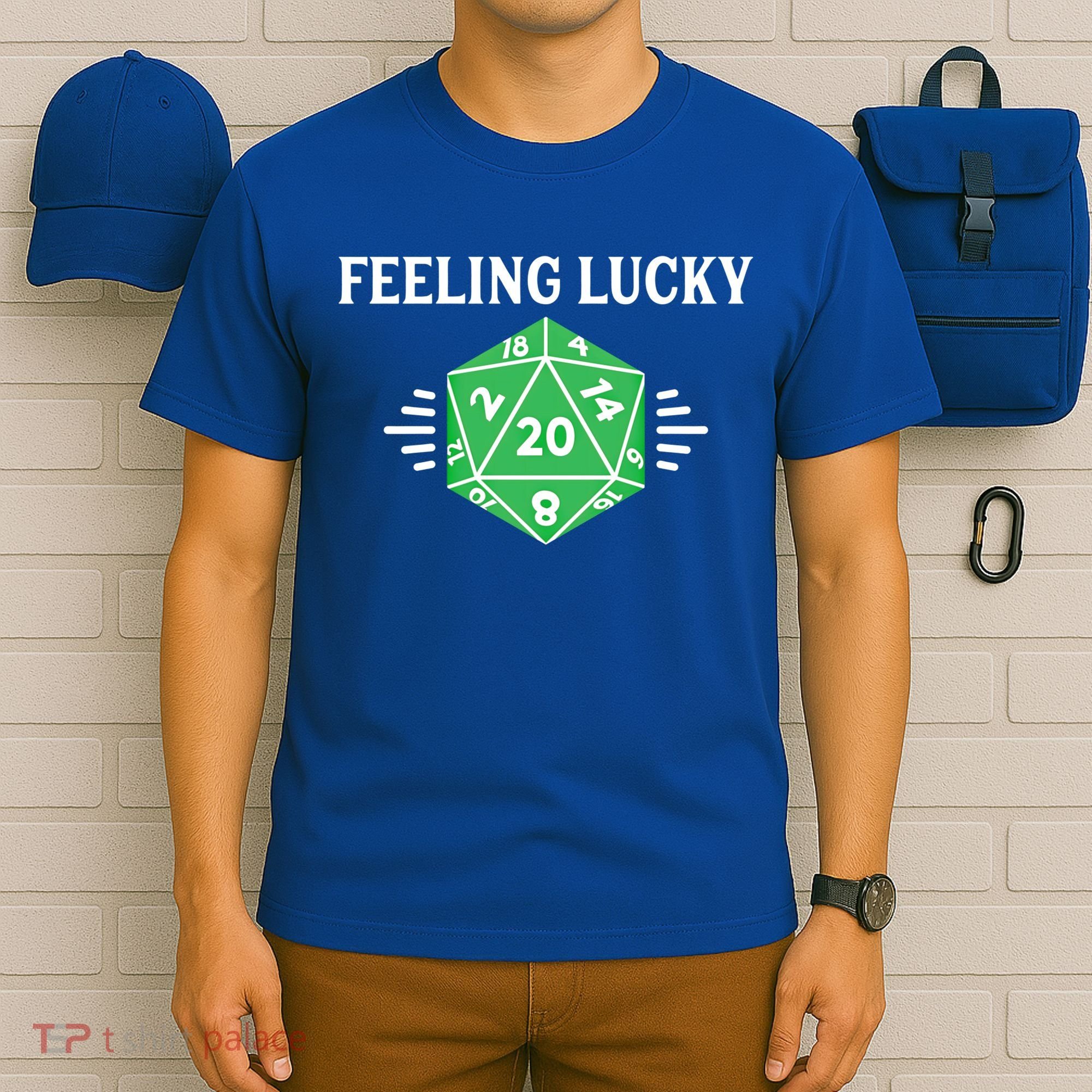 Dungeon Feeling Lucky Rpg D20 20 Sided Dice Gaming Nerdy Gift T-Shirt