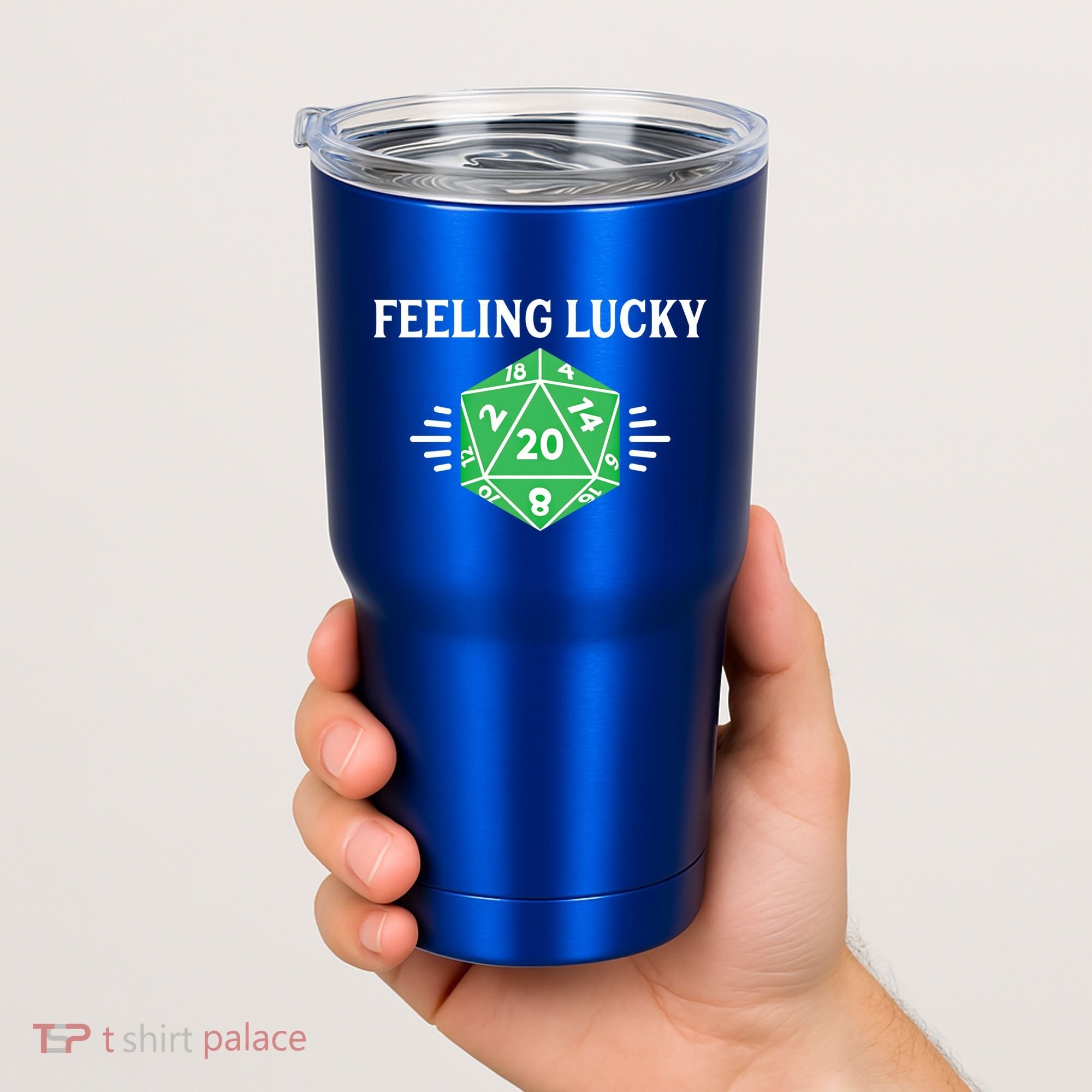 Dungeon Feeling Lucky Rpg D20 20 Sided Dice Gaming Nerdy Gift Tumbler