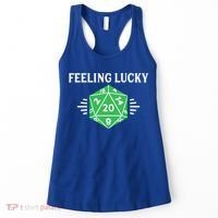 Dungeon Feeling Lucky Rpg D20 20 Sided Dice Gaming Nerdy Gift Women's Tank Top thumb 0
