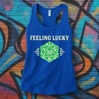 Dungeon Feeling Lucky Rpg D20 20 Sided Dice Gaming Nerdy Gift Women's Tank Top thumb 3