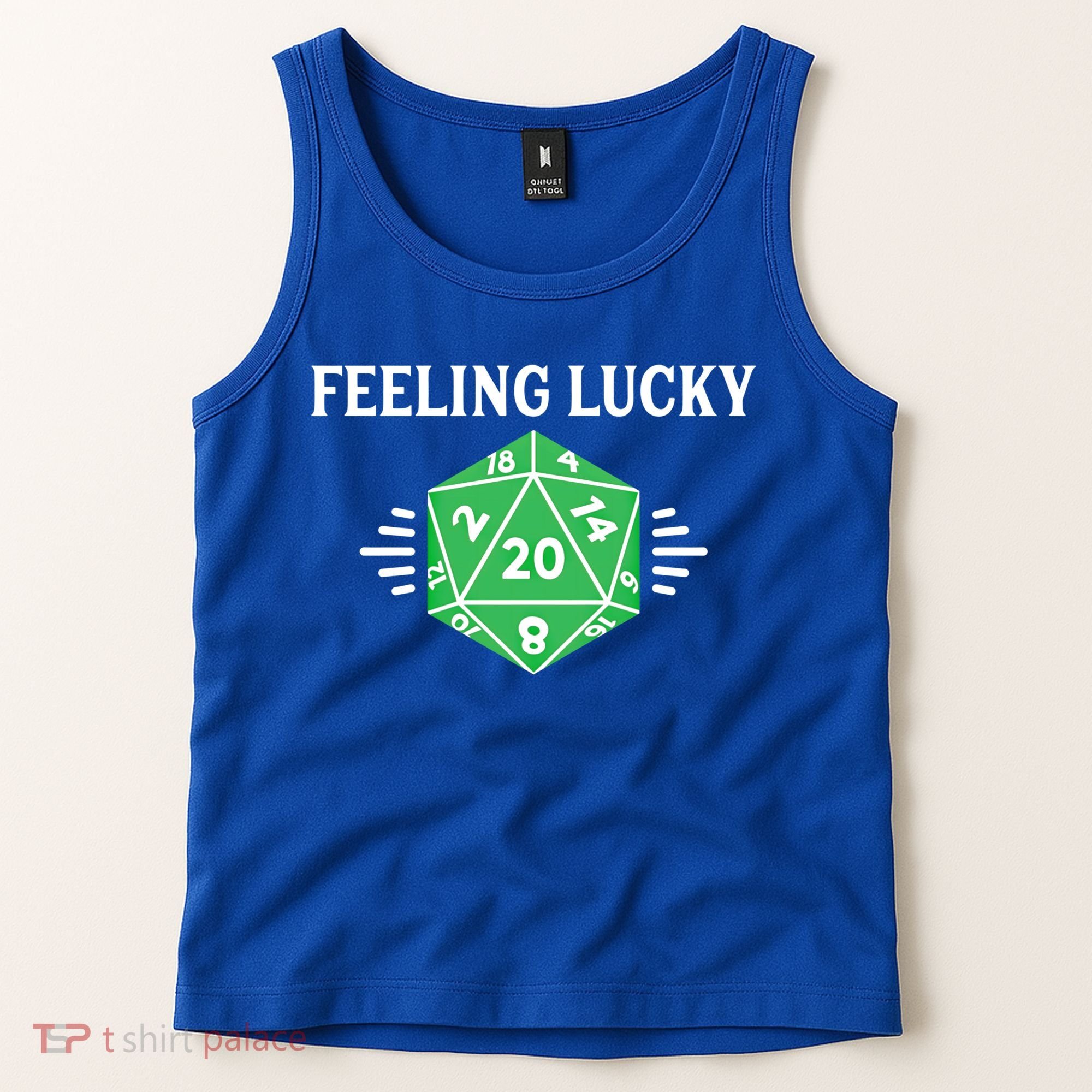 Dungeon Feeling Lucky Rpg D20 20 Sided Dice Gaming Nerdy Gift Tank Top