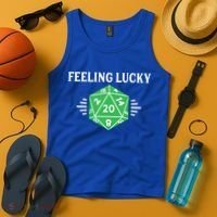 Dungeon Feeling Lucky Rpg D20 20 Sided Dice Gaming Nerdy Gift Tank Top thumb 4