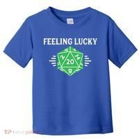 Dungeon Feeling Lucky Rpg D20 20 Sided Dice Gaming Nerdy Gift Toddler T-Shirt thumb 0