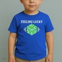 Dungeon Feeling Lucky Rpg D20 20 Sided Dice Gaming Nerdy Gift Toddler T-Shirt thumb 2