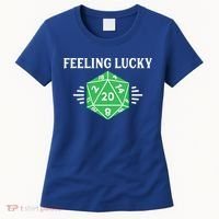 Dungeon Feeling Lucky Rpg D20 20 Sided Dice Gaming Nerdy Gift Women's T-Shirt thumb 0