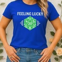 Dungeon Feeling Lucky Rpg D20 20 Sided Dice Gaming Nerdy Gift Women's T-Shirt thumb 2