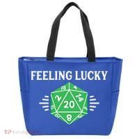 Dungeon Feeling Lucky Rpg D20 20 Sided Dice Gaming Nerdy Gift Tote Bag thumb 0