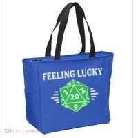 Dungeon Feeling Lucky Rpg D20 20 Sided Dice Gaming Nerdy Gift Tote Bag thumb 2