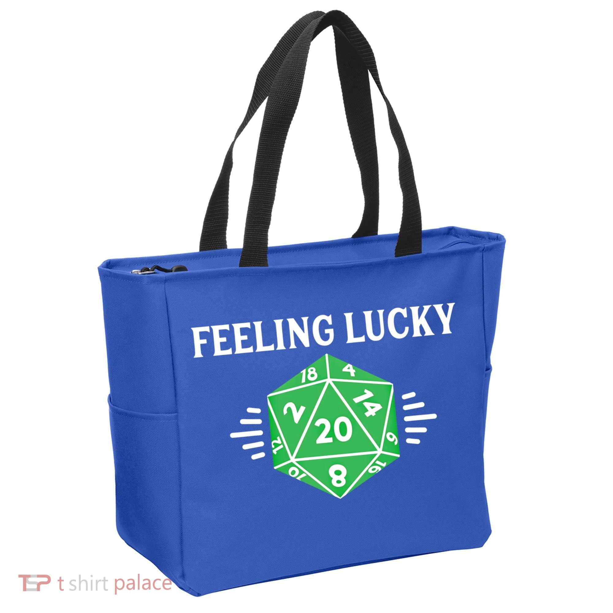 Dungeon Feeling Lucky Rpg D20 20 Sided Dice Gaming Nerdy Gift Tote Bag