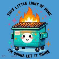 Dumpster Fire Light IM Gonna Let It Shine Halloween Tie Dye Hoodie thumb 2