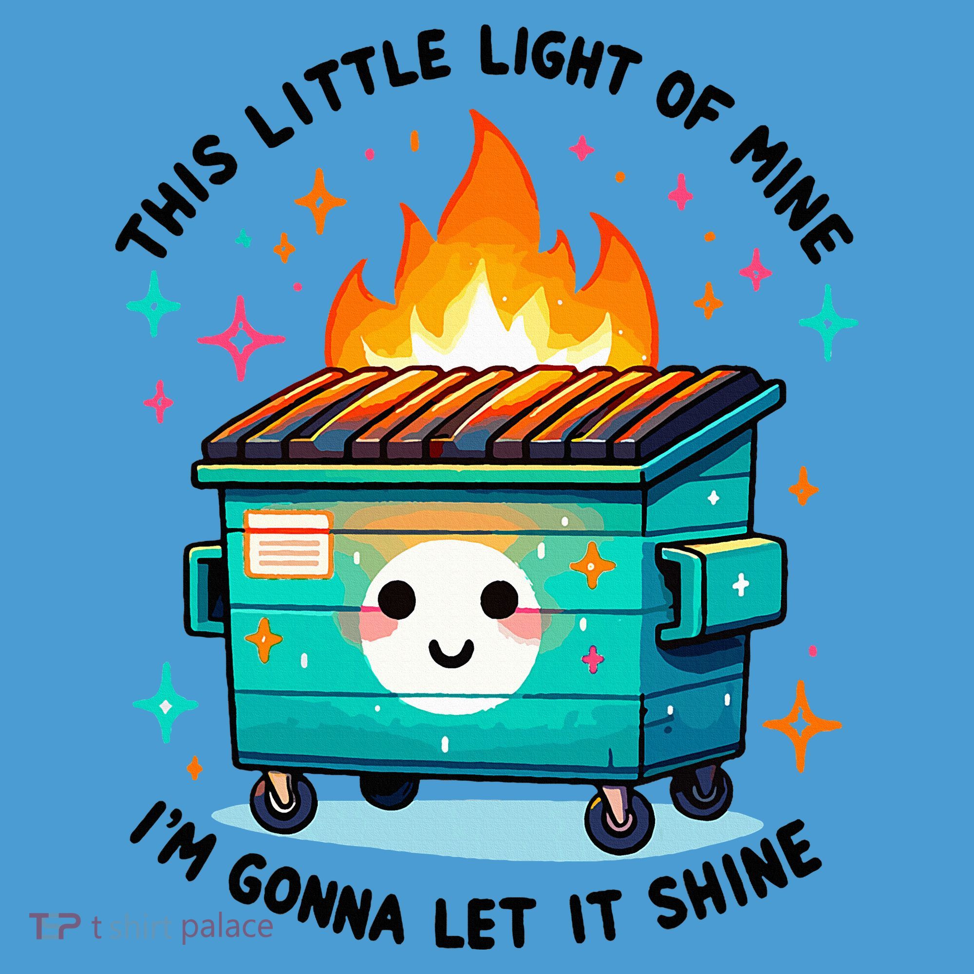 Dumpster Fire Light IM Gonna Let It Shine Halloween Tie Dye Hoodie