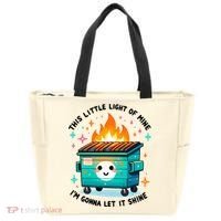 Dumpster Fire Light IM Gonna Let It Shine Halloween Tote Bag thumb 0