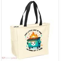 Dumpster Fire Light IM Gonna Let It Shine Halloween Tote Bag thumb 2