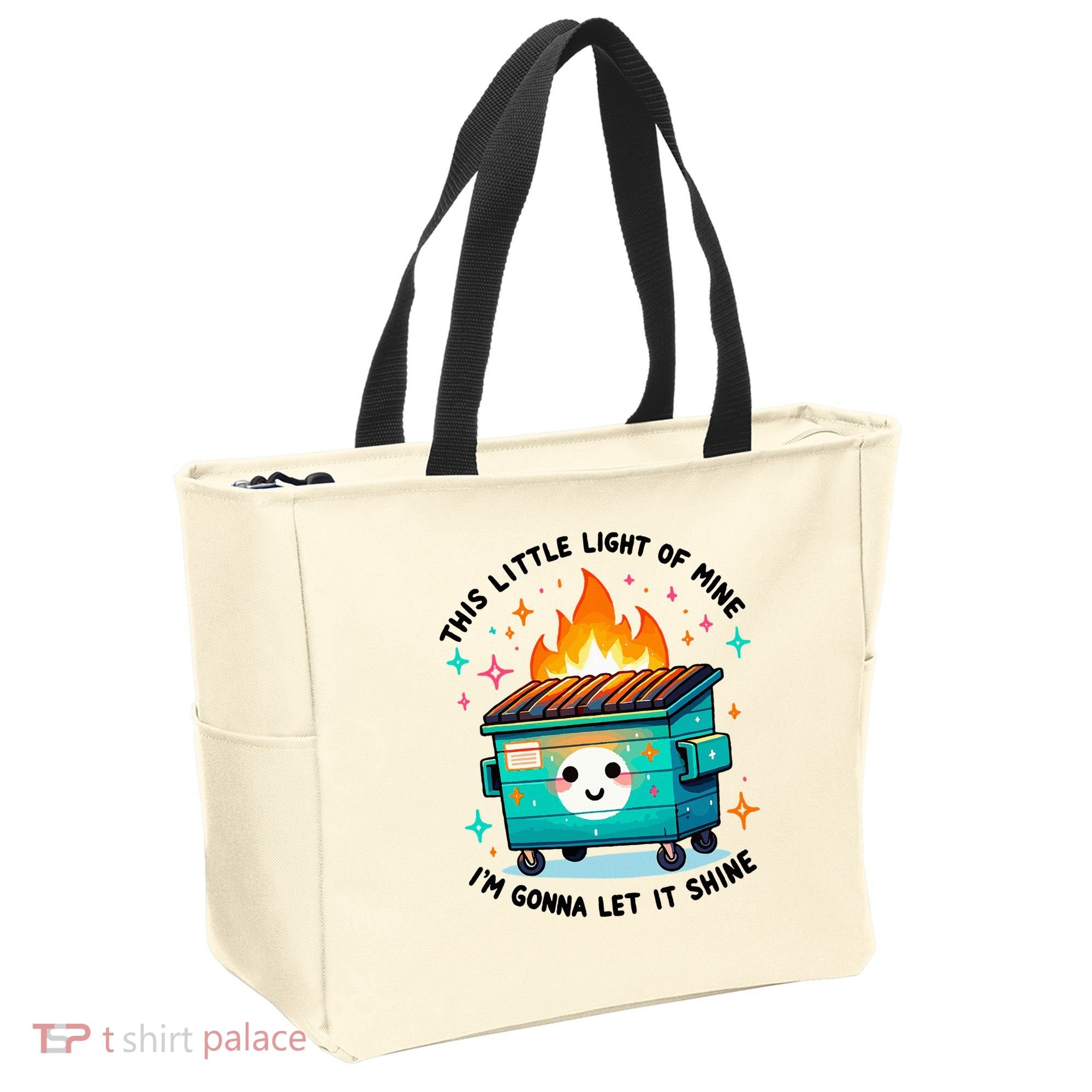 Dumpster Fire Light IM Gonna Let It Shine Halloween Tote Bag