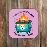 Dumpster Fire Light IM Gonna Let It Shine Halloween Coaster thumb 0
