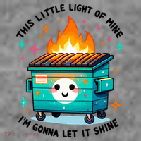 Dumpster Fire Light IM Gonna Let It Shine Halloween Toddler Hoodie thumb 2
