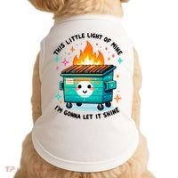 Dumpster Fire Light IM Gonna Let It Shine Halloween Doggie Tank thumb 0