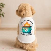 Dumpster Fire Light IM Gonna Let It Shine Halloween Doggie Tank thumb 2