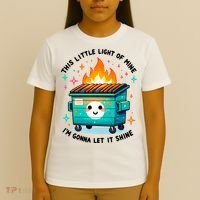 Dumpster Fire Light IM Gonna Let It Shine Halloween T-Shirt thumb 4