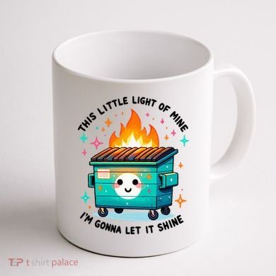 Dumpster Fire Light IM Gonna Let It Shine Halloween Coffee Mug back