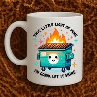 Dumpster Fire Light IM Gonna Let It Shine Halloween Coffee Mug thumb 2