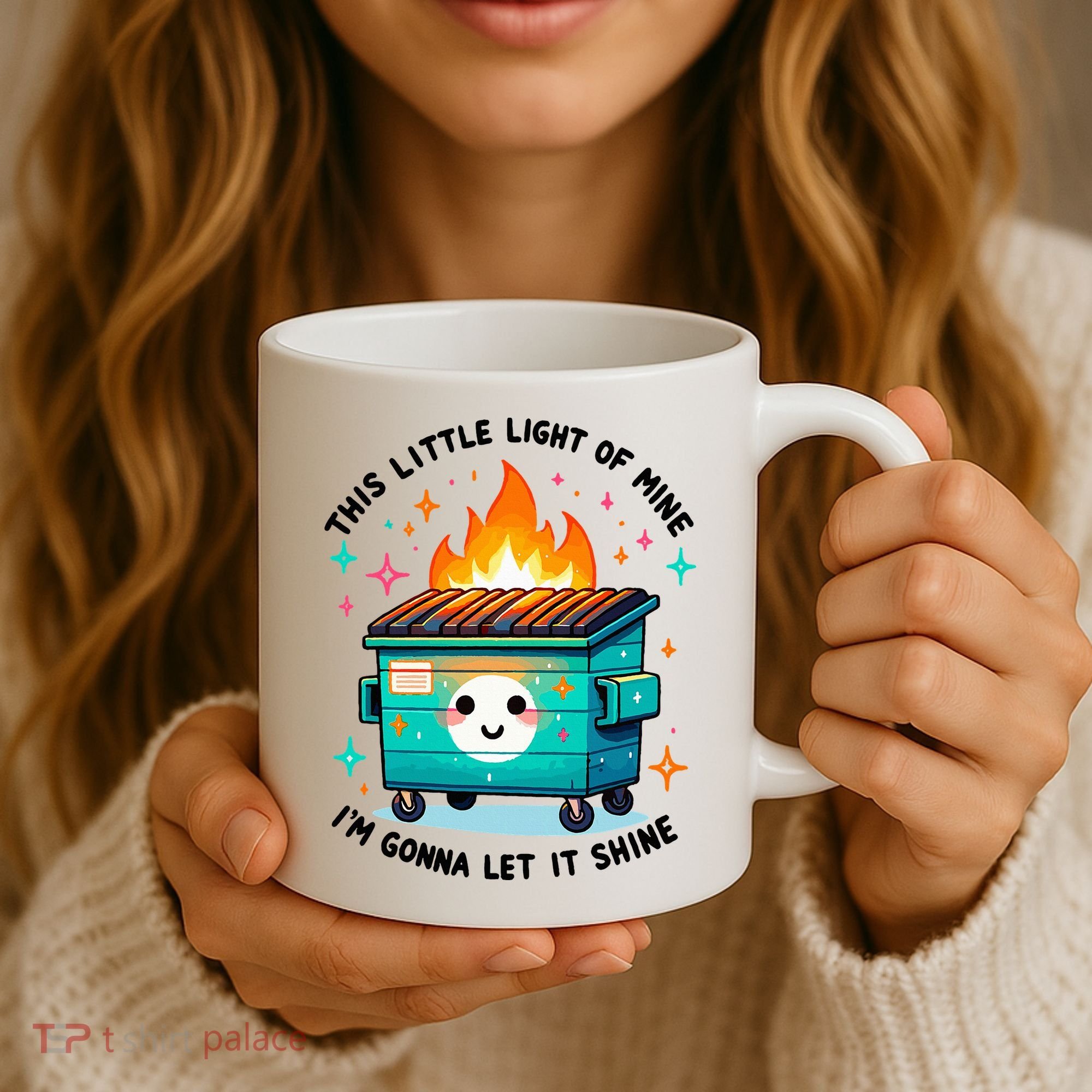 Dumpster Fire Light IM Gonna Let It Shine Halloween Coffee Mug