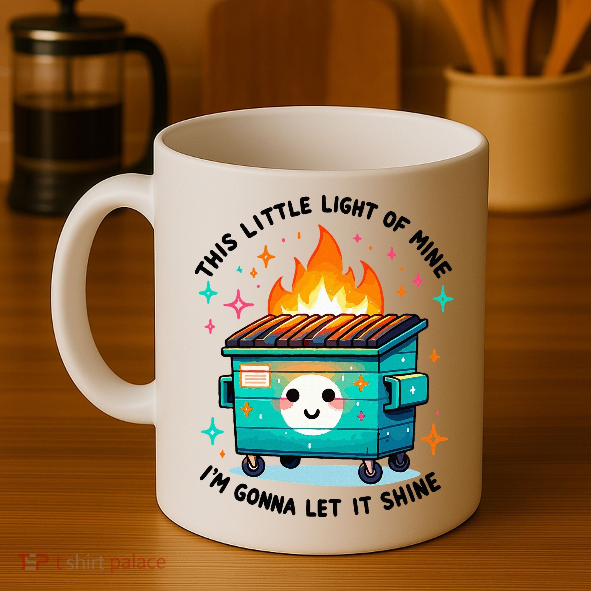 Dumpster Fire Light IM Gonna Let It Shine Halloween Coffee Mug