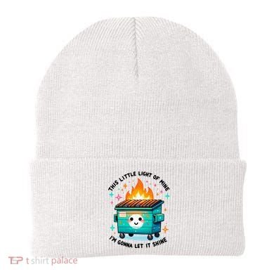 Dumpster Fire Light IM Gonna Let It Shine Halloween Beanie