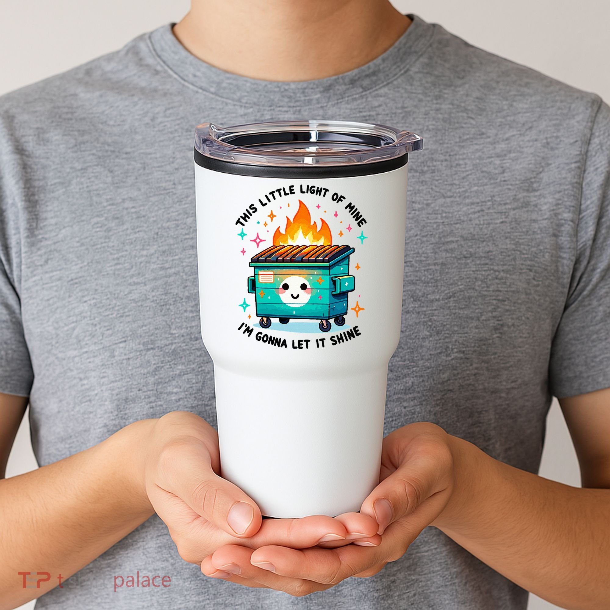 Dumpster Fire Light IM Gonna Let It Shine Halloween Tumbler