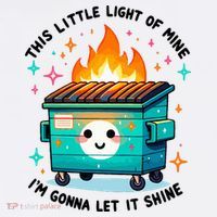 Dumpster Fire Light IM Gonna Let It Shine Halloween Mousepad thumb 1