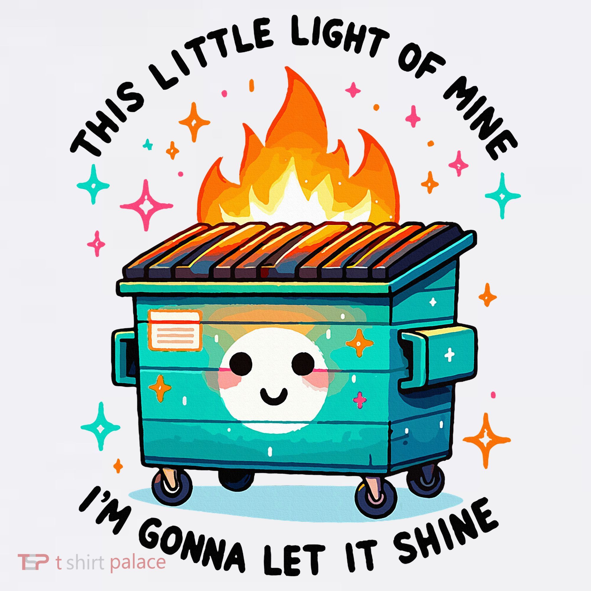 Dumpster Fire Light IM Gonna Let It Shine Halloween Women's Tank Top