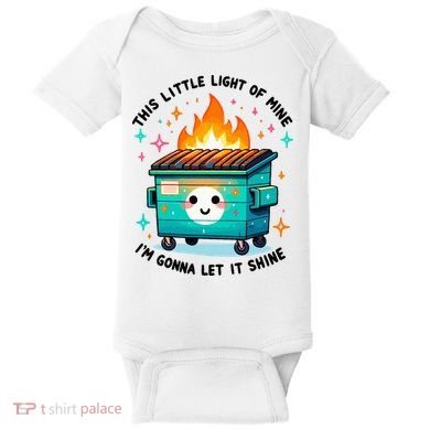 Dumpster Fire Light IM Gonna Let It Shine Halloween Baby Bodysuit