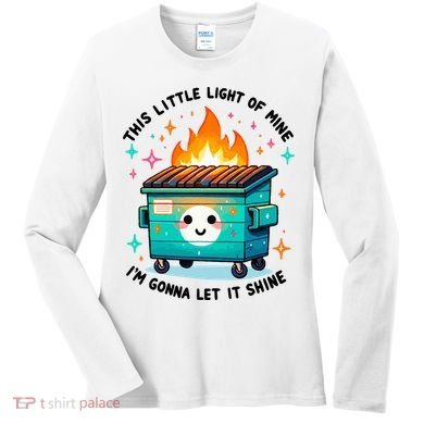 Dumpster Fire Light IM Gonna Let It Shine Halloween Women's Long Sleeve Shirt