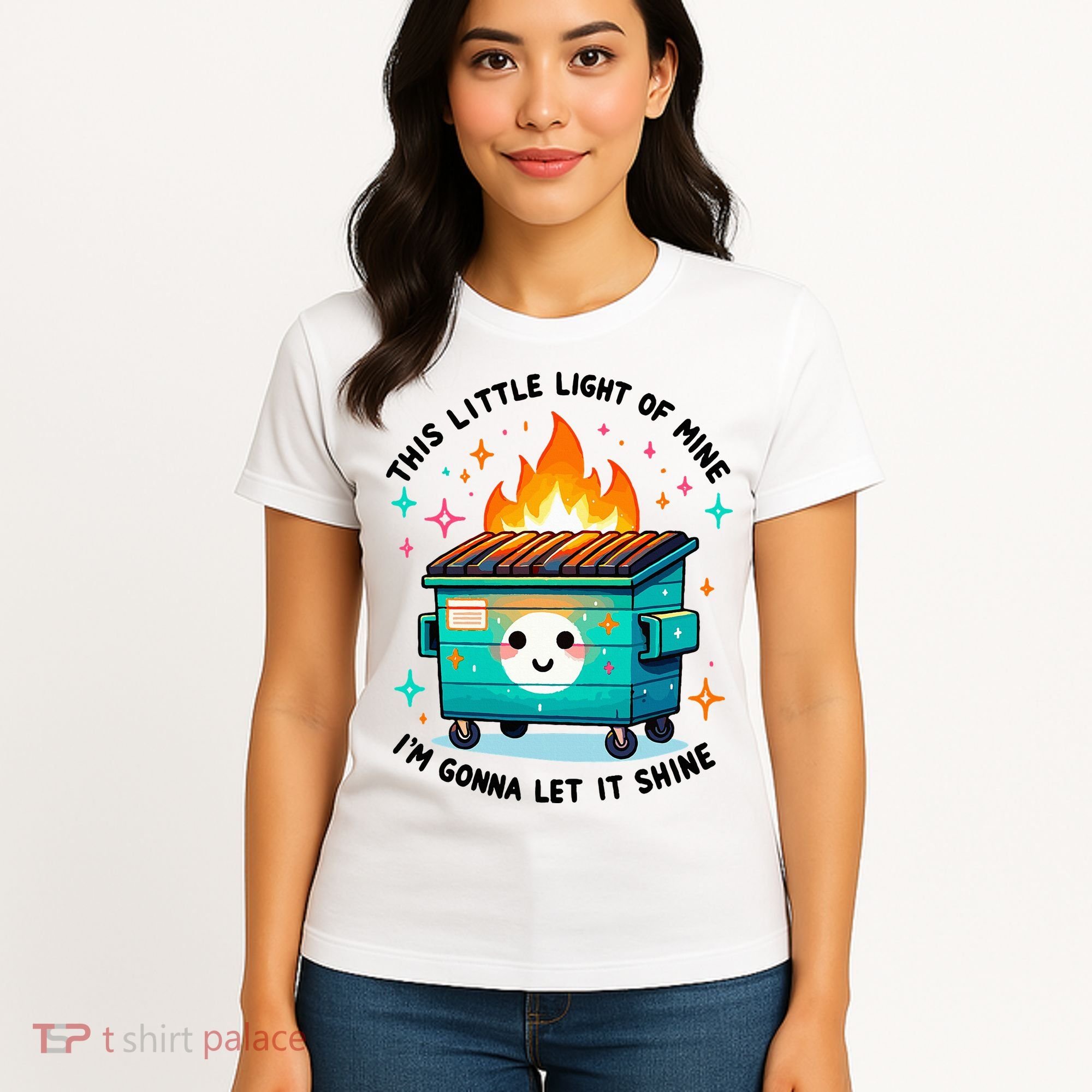 Dumpster Fire Light IM Gonna Let It Shine Halloween Women's T-Shirt