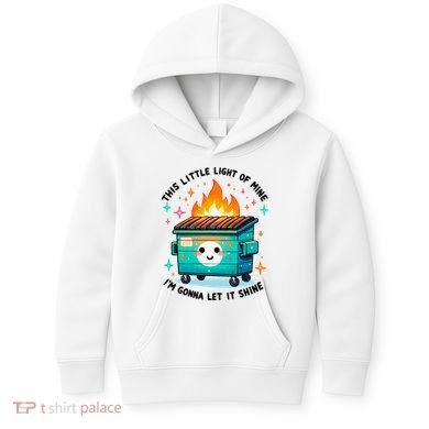 Dumpster Fire Light IM Gonna Let It Shine Halloween Kids Hoodie