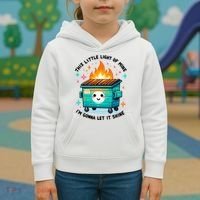 Dumpster Fire Light IM Gonna Let It Shine Halloween Kids Hoodie thumb 3
