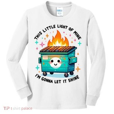 Dumpster Fire Light IM Gonna Let It Shine Halloween Kids Long Sleeve Shirt
